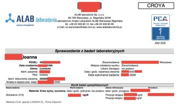Ogromny wyciek danych pacjentów ALABu. Mają wszystko - od numeru PESEL po wyniki badań