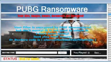 PUBG Ransomware szyfruje pliki użytkowników, którzy nie zagrali w PUBG