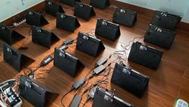 Zobaczcie najnowszą farmę kryptowalut złożoną z setek laptopów z kartami GeForce RTX 30