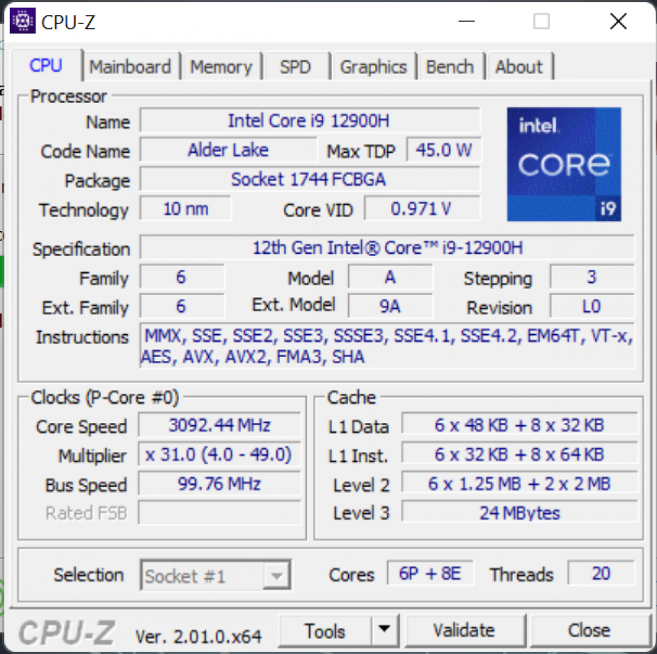 Core i9-12900H