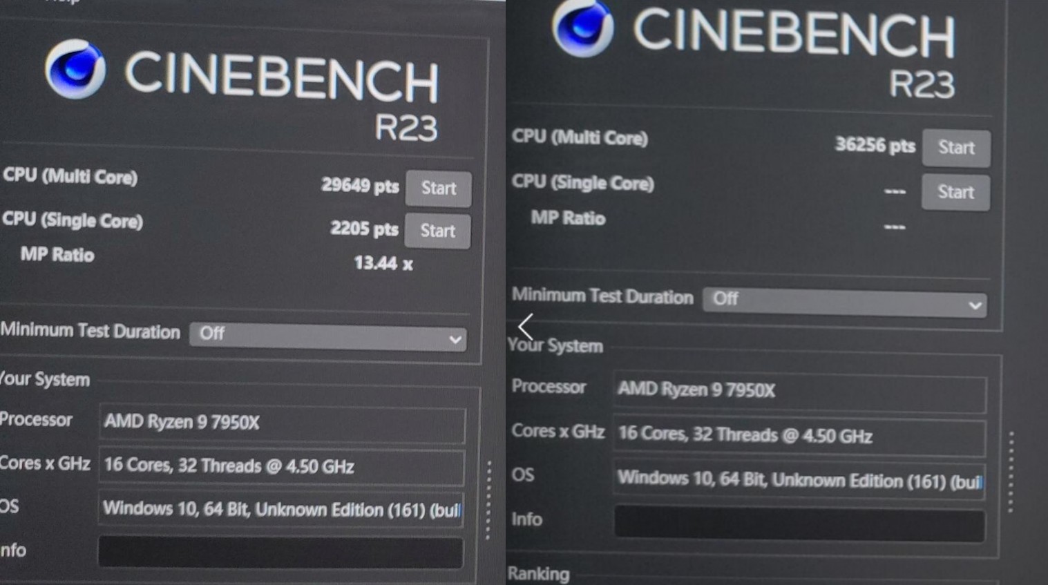 AMD Ryzen 9 7950X - Cinebench R23