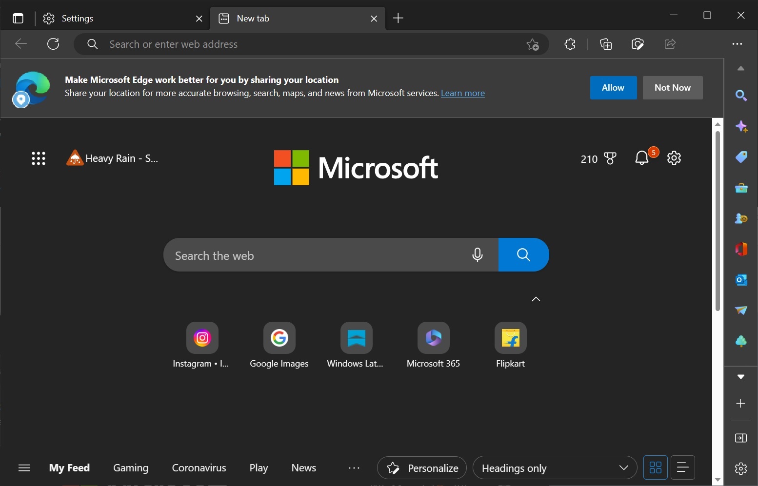 Microsoft Edge tryb dotykowy