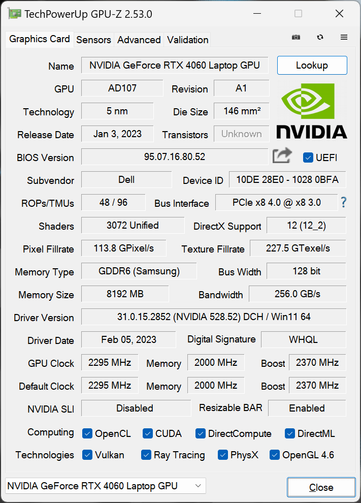 GeForce RTX 4060 Mobile