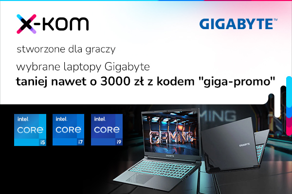 Laptopy Gigabyte do 3000 zł taniej 