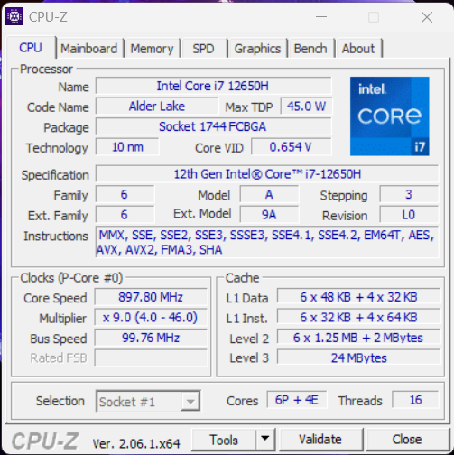  Core i7-12650H