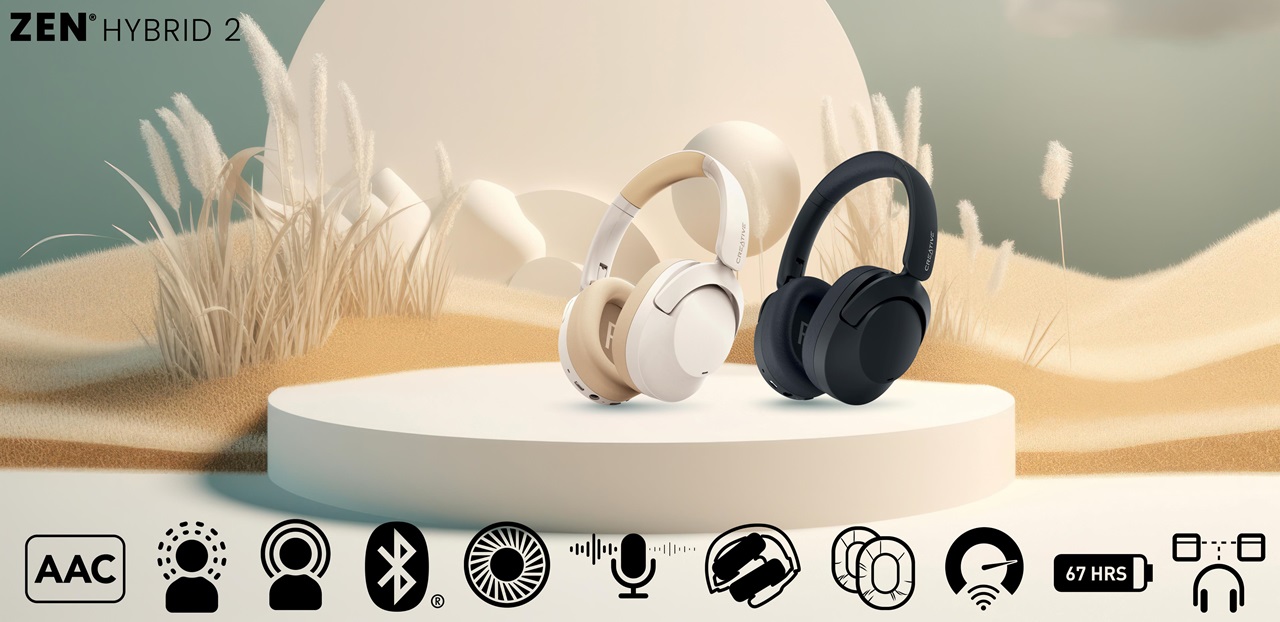 Creative Zen Hybrid 2  Bezprzewodowe słuchawki z hybrydowym ANC