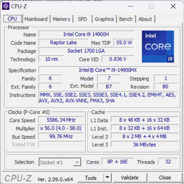 Core i9-14900HX