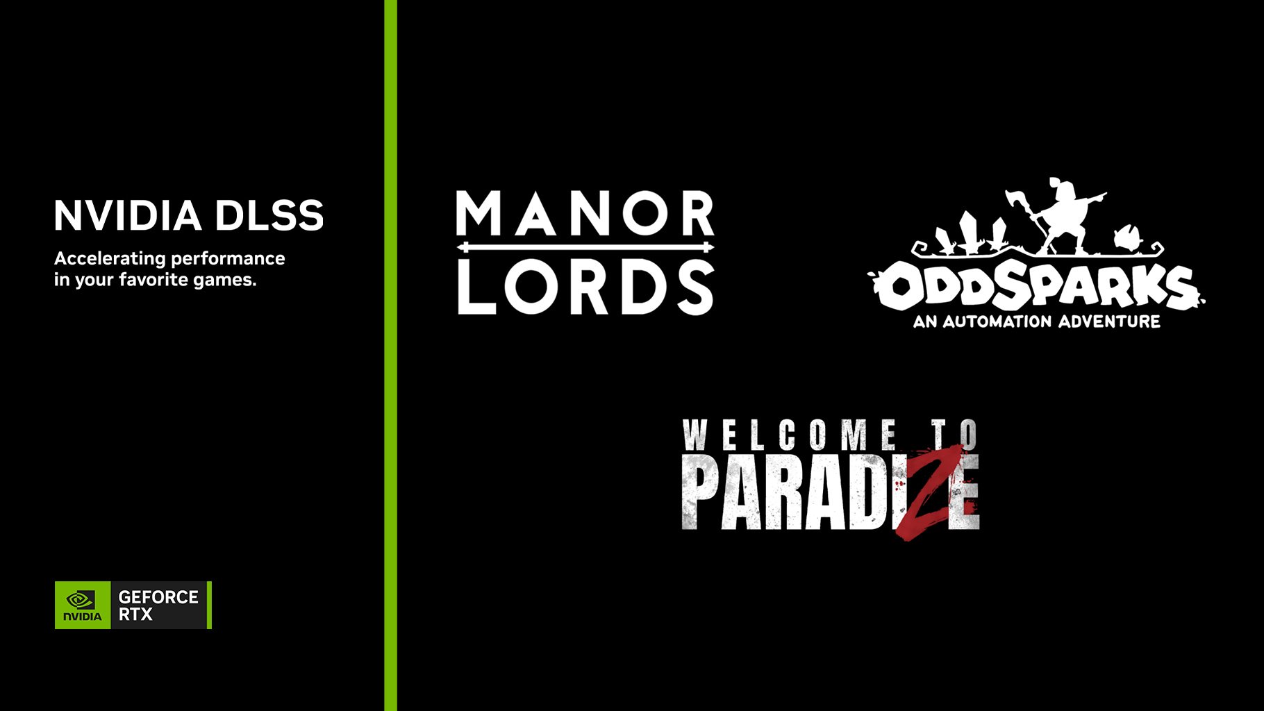 NVIDIA DLSS w trzech kolejnych tytułach, w tym w Manor Lords. Udostępniono nowy sterownik Game Ready