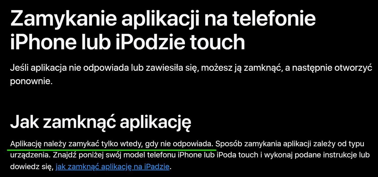 Zamykanie aplikacji na iPhone