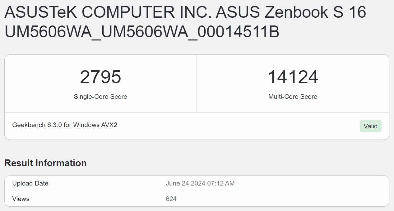 Test laptopa ASUS Zenbook S16