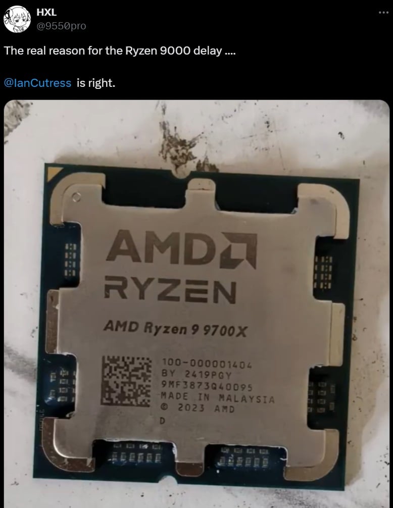 Błędnie oznaczony procesor Ryzen 9000