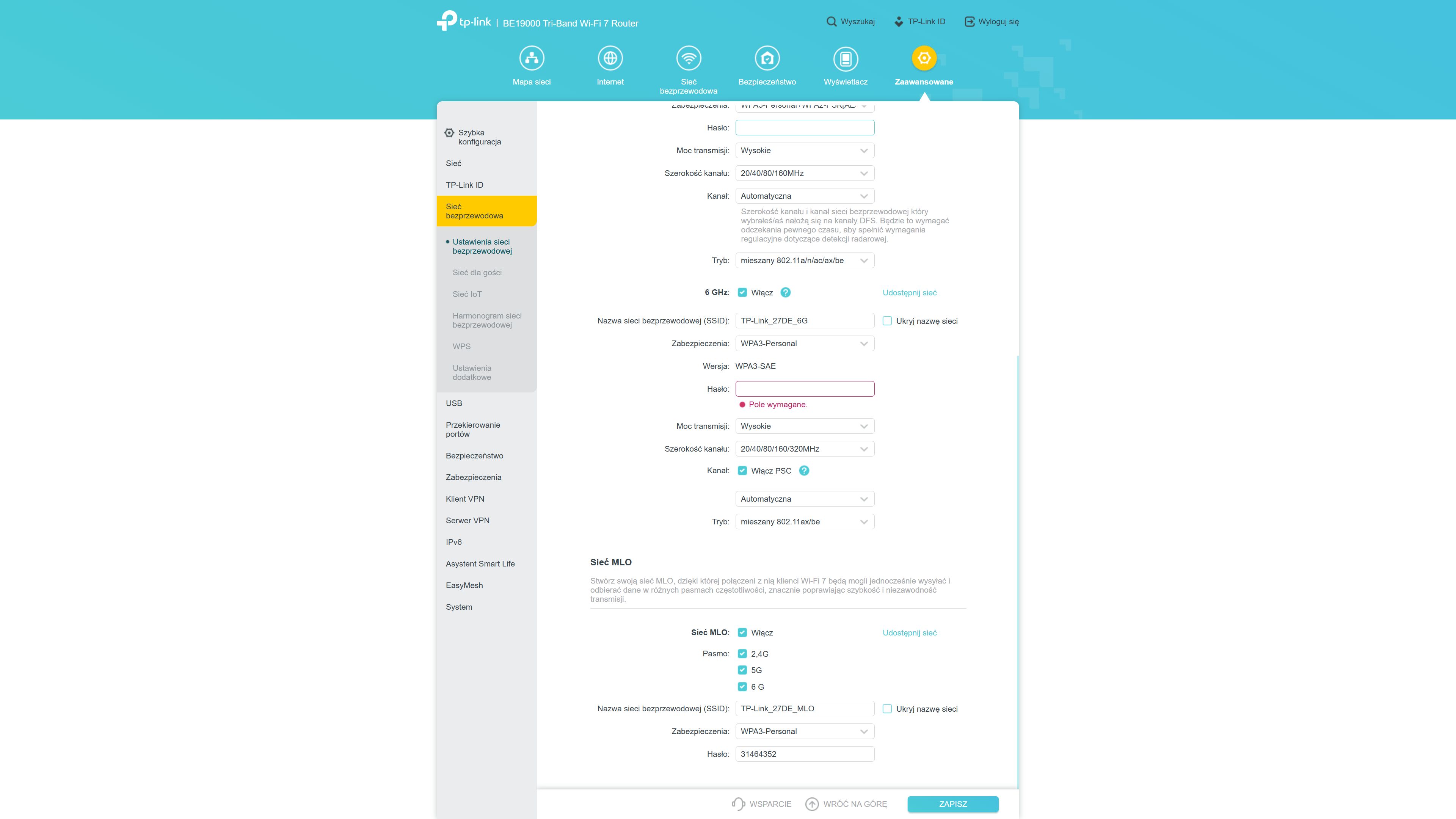 TP-Link Archer BE800 - konfiguracja i oprogramowanie 