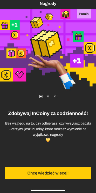 Zbieranie punktów InCoin w aplikacji InPost