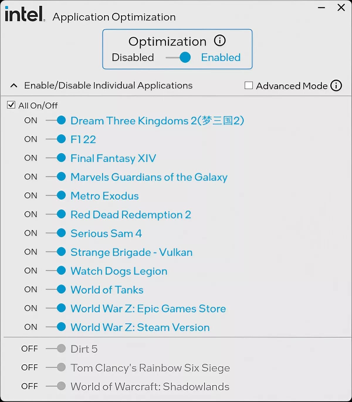 Intel APO