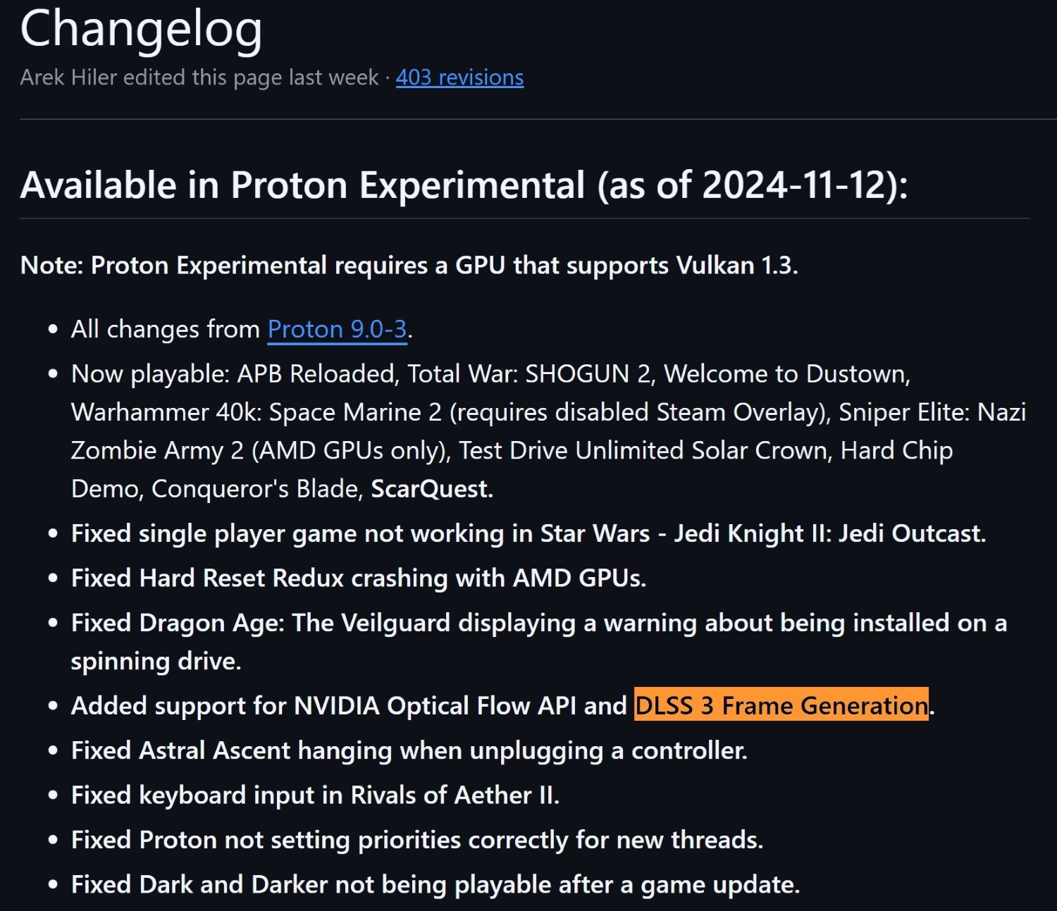 Valve Proton Experimental