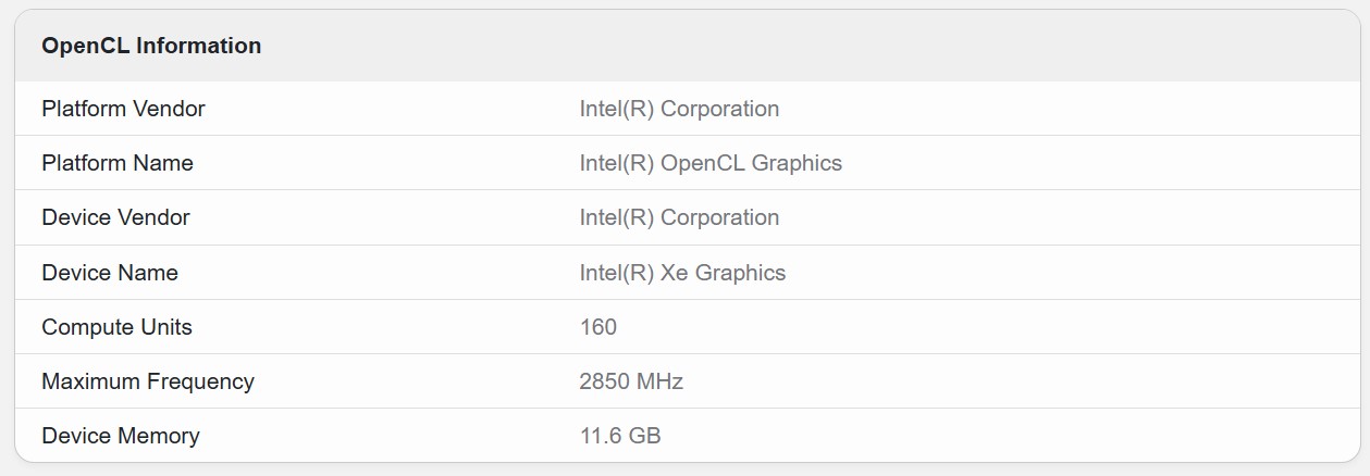 Intel Arc B580 - specyfikacja