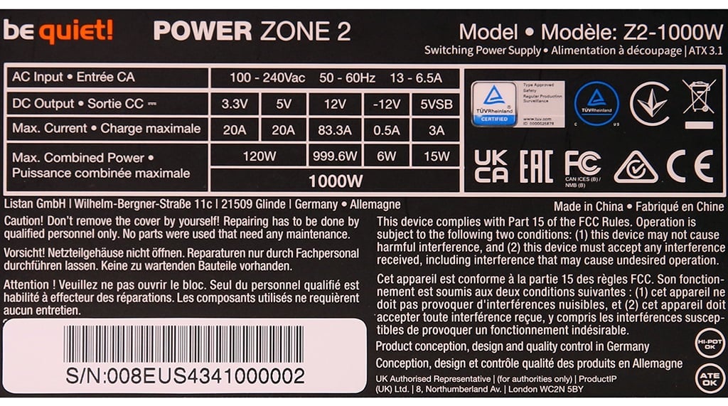 Zasilacz be quiet! Power Zone 2 1000 W