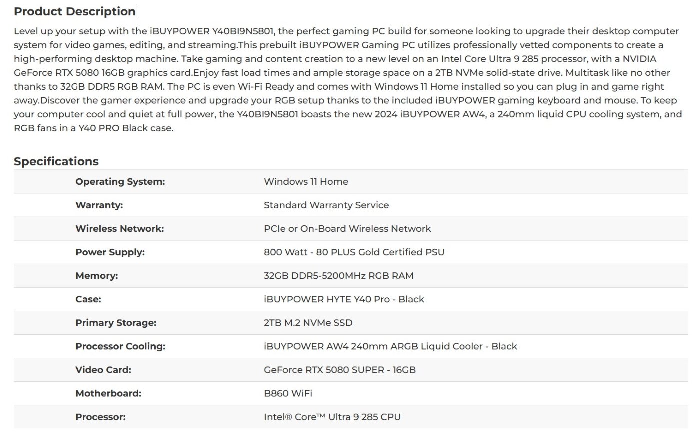 RTX 5080