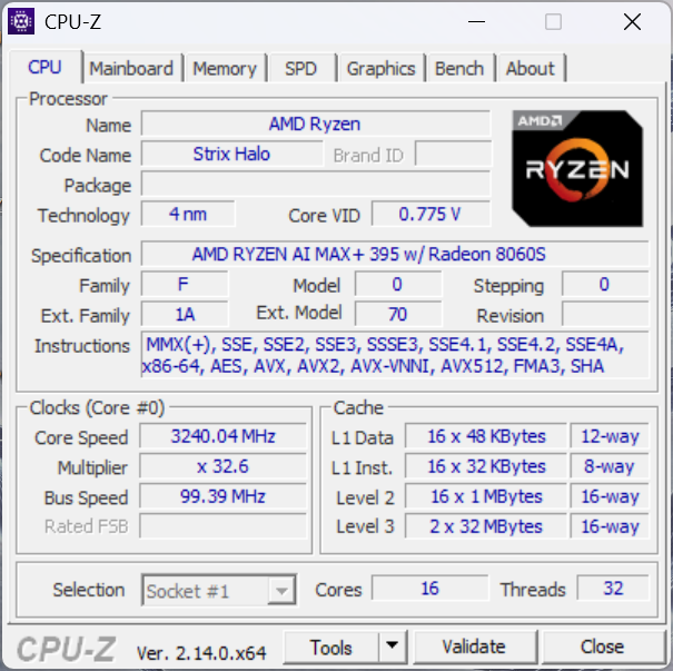 Ryzen AI Max+ 395