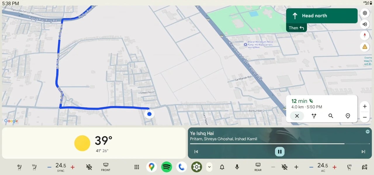 Android Auto tryb jasny