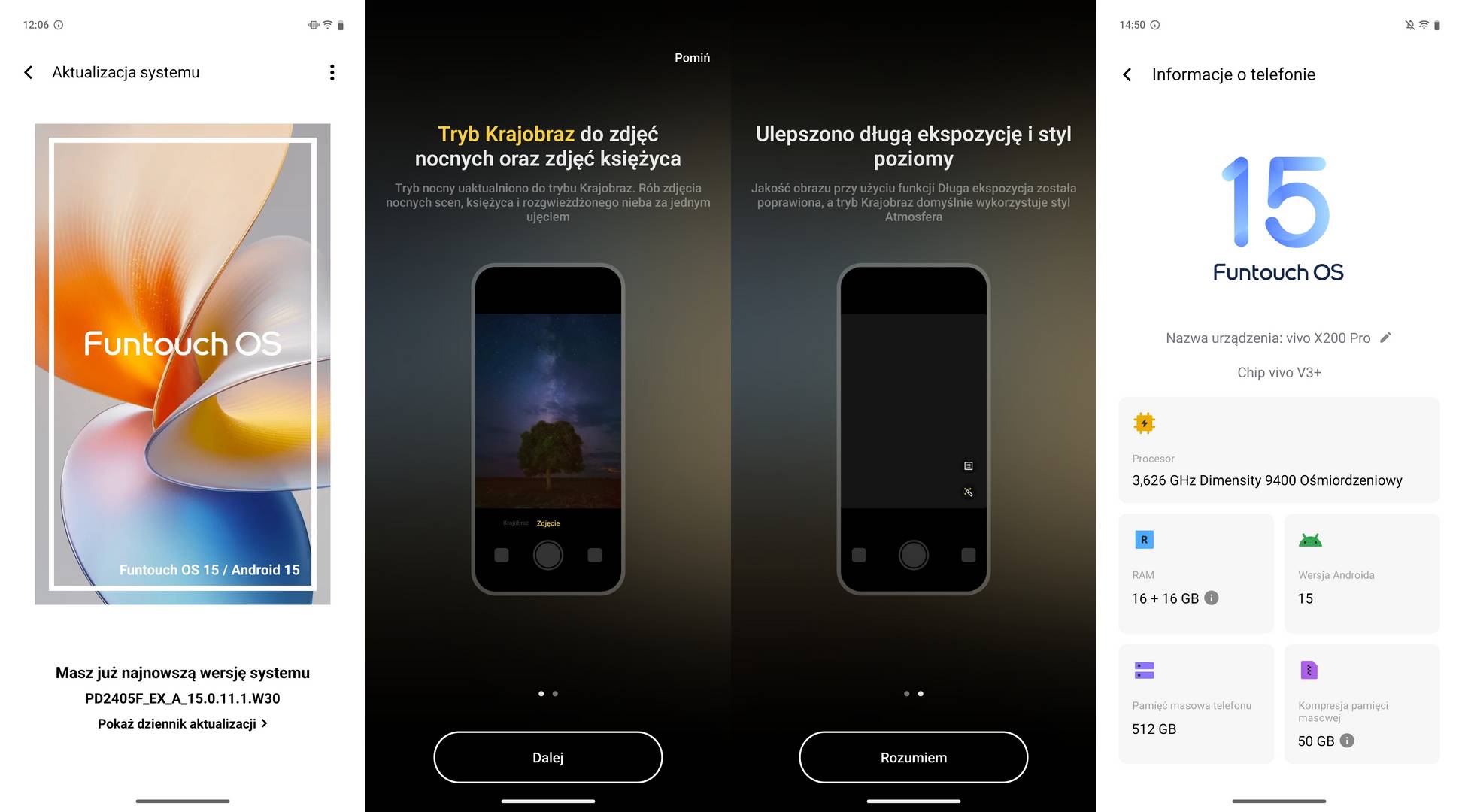 vivo x200 pro - nakładka na androida