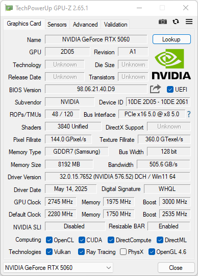 Test KFA2 GeForce RTX 5060 EX. Rozświetlona karta z dobrym chłodzeniem