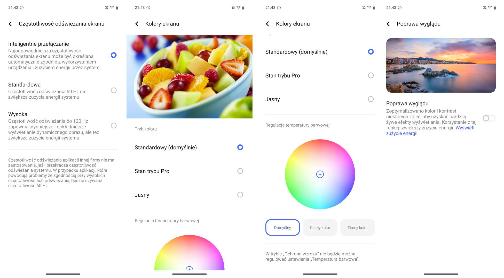 vivo v50 5g ustawienia ekranu