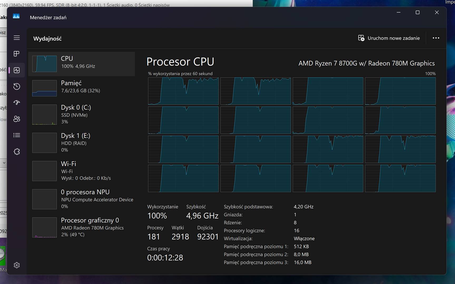 Handbrake 4k do FHD soft H.265