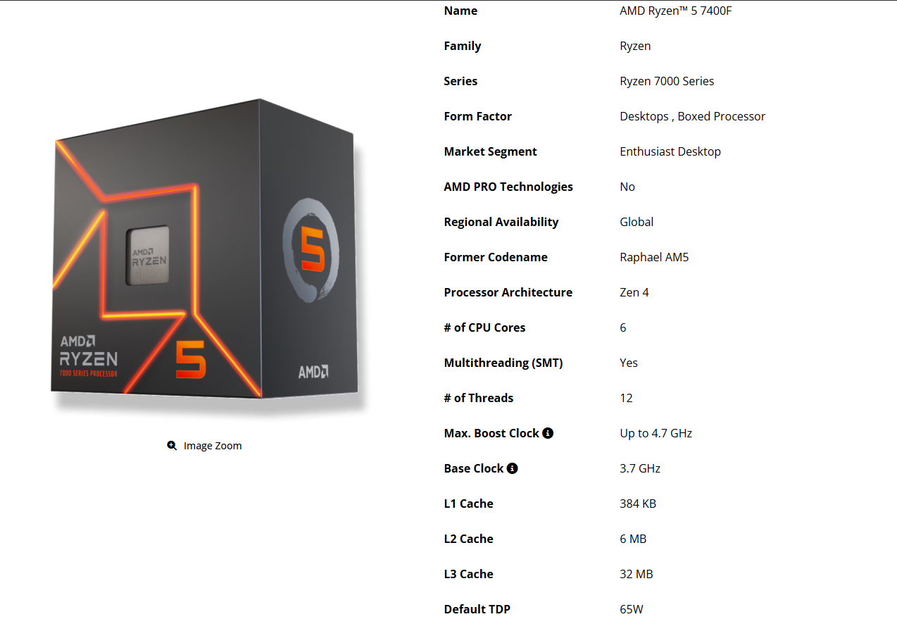 Ryzen 5 7400