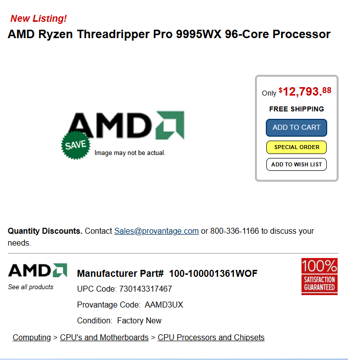 Threadripper Pro 9995WX