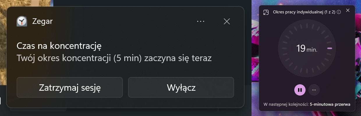 Tryb Skupienie Windows 11