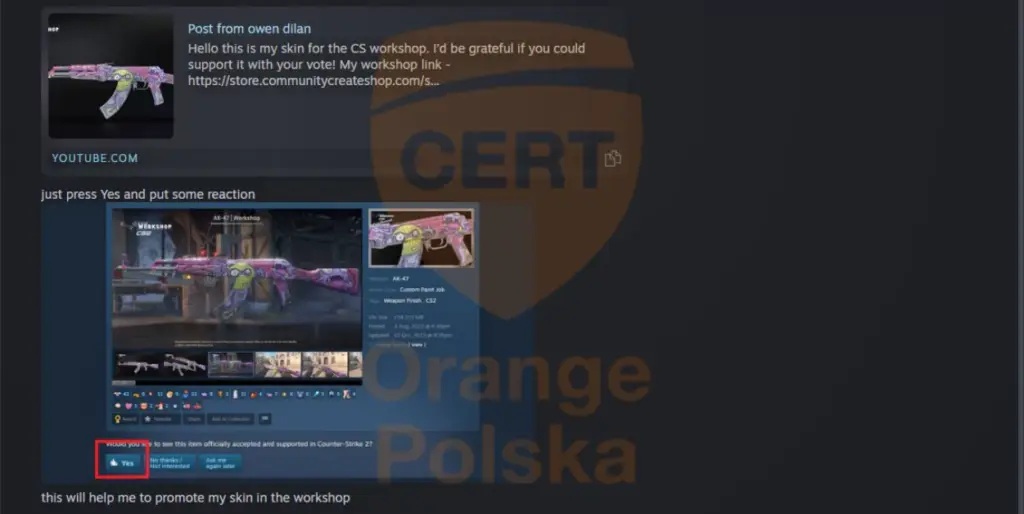 Steam oszustwo