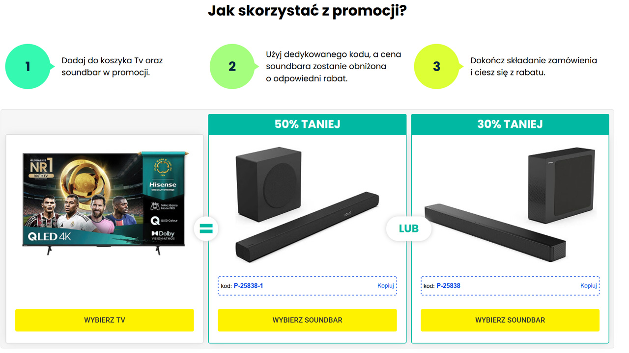 Hisense soundbar promocja