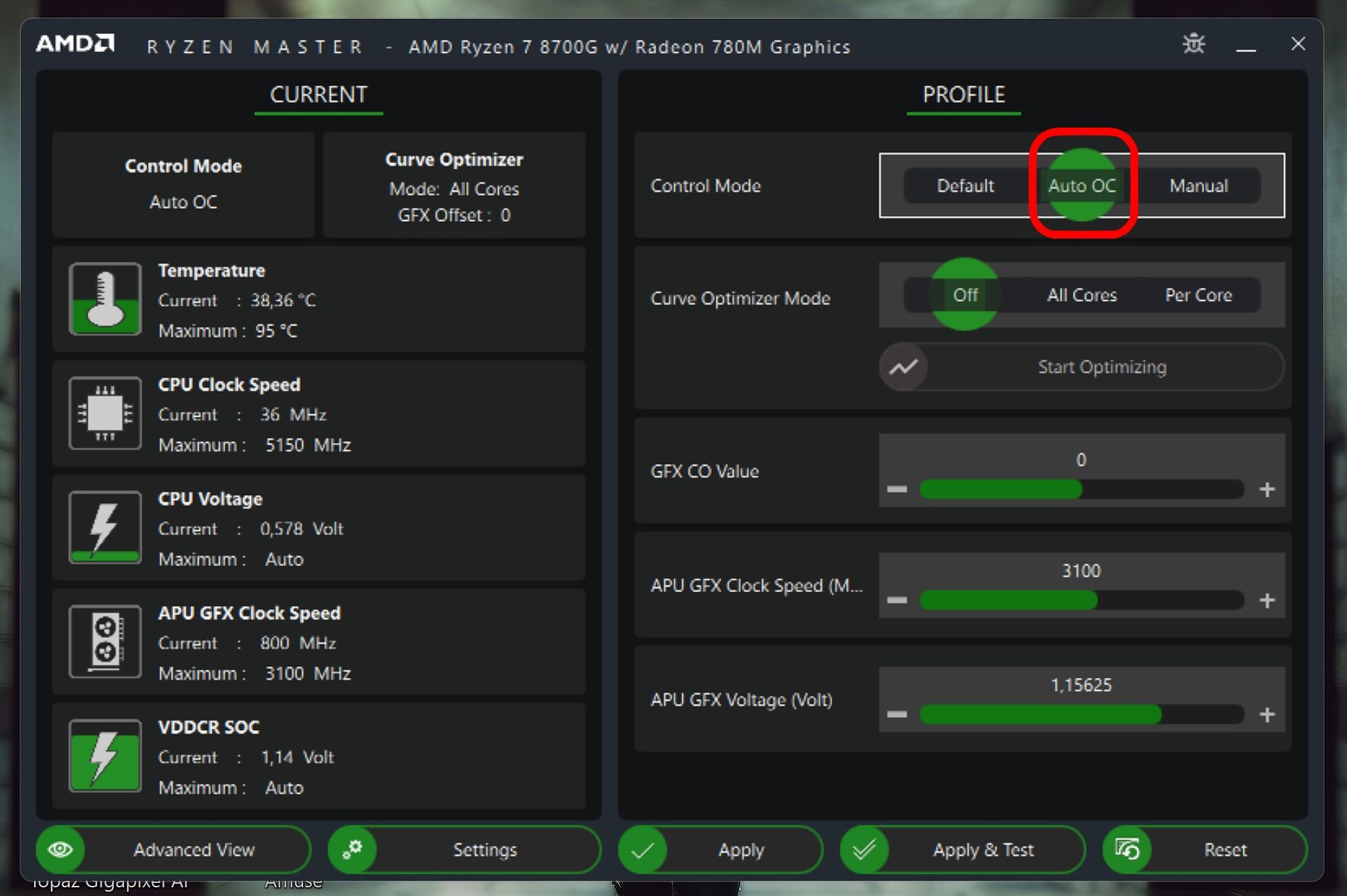 Ryzen Master - Basic Auto OC