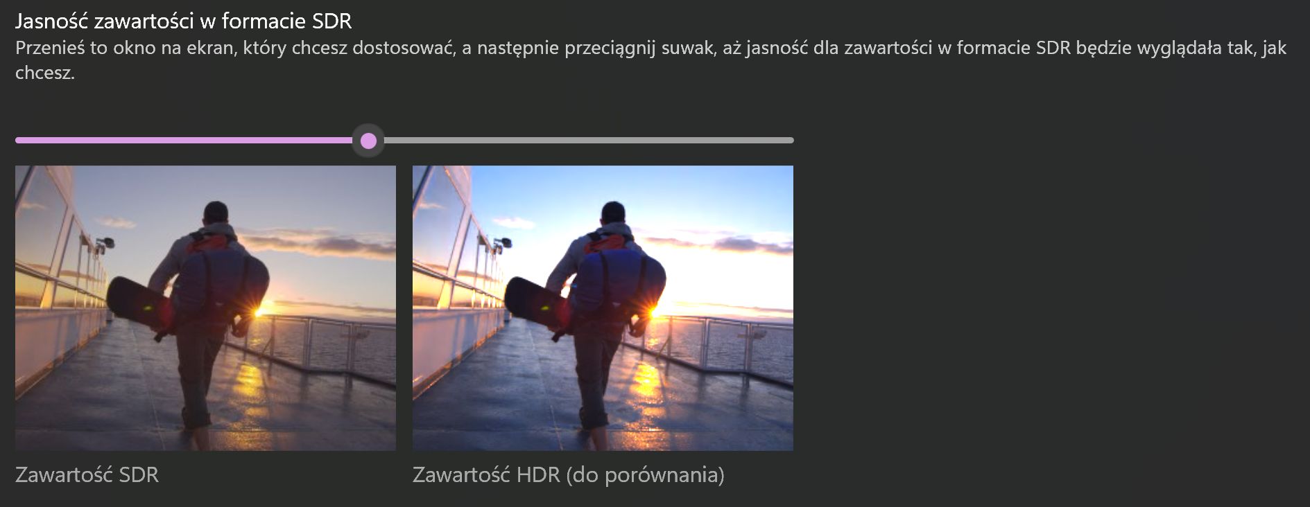 Jasność zawartości w formacie SDR