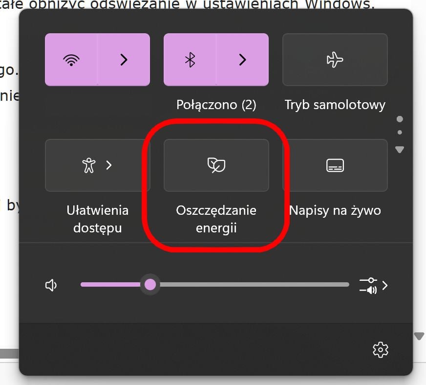 Tryb oszczędzania energii