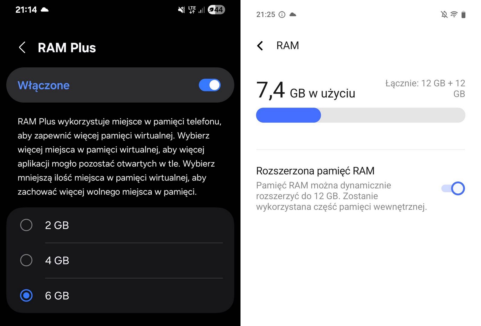 Wirtualny RAM w smartfonie