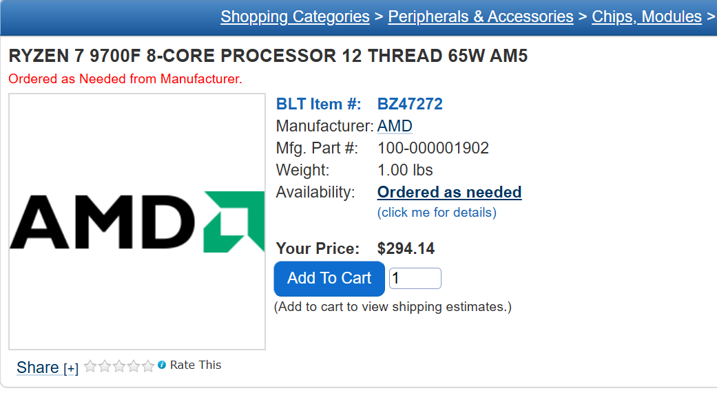 Ryzen 7 9700F