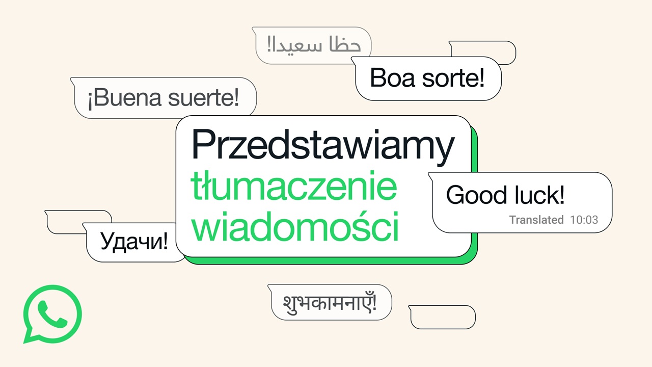 WhatsApp tłumaczenie wiadomości
