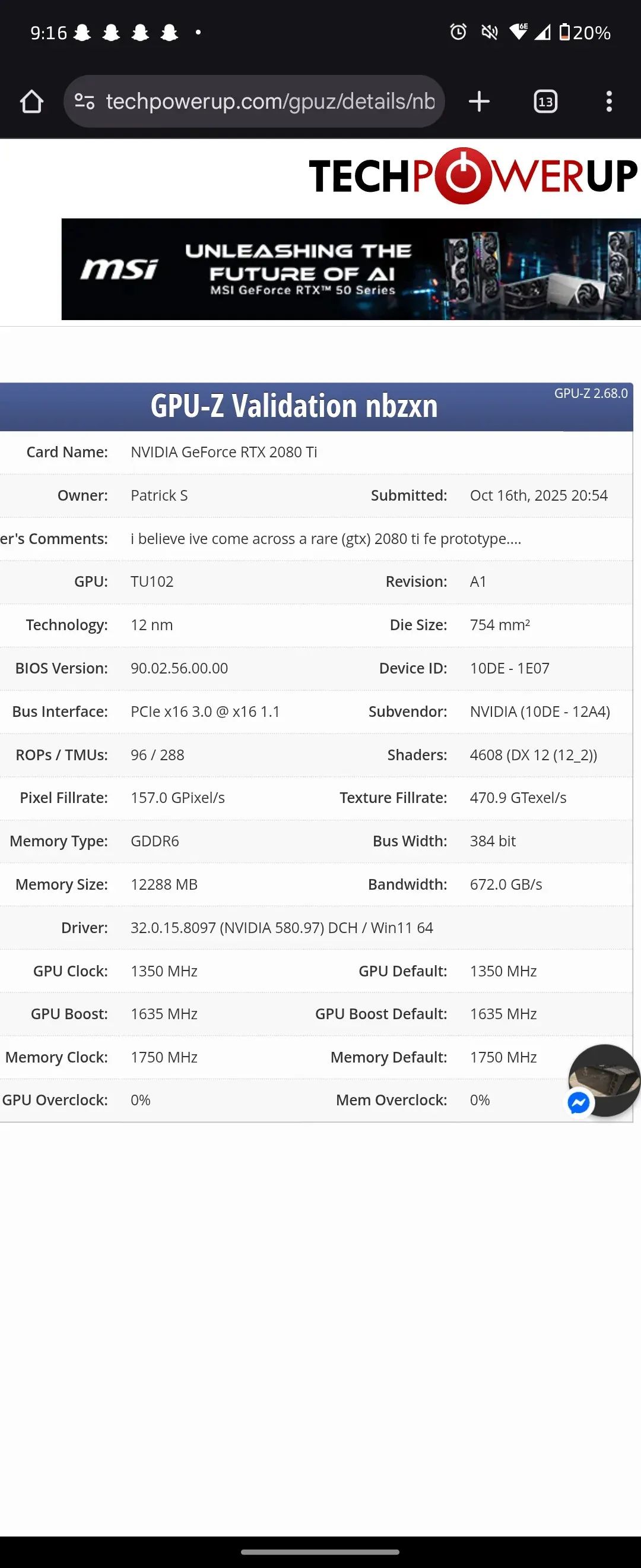 NVIDIA GeForce GTX 2080 Ti