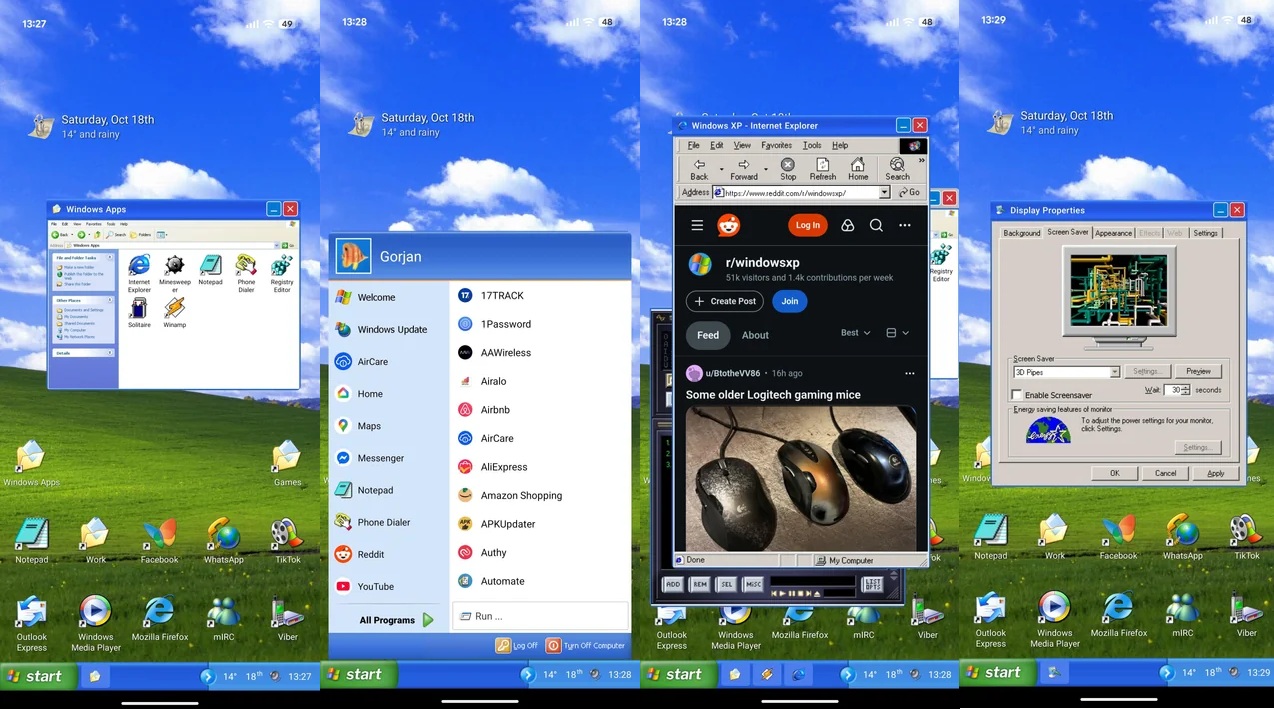 Windows XP na smartfonie z Androidem