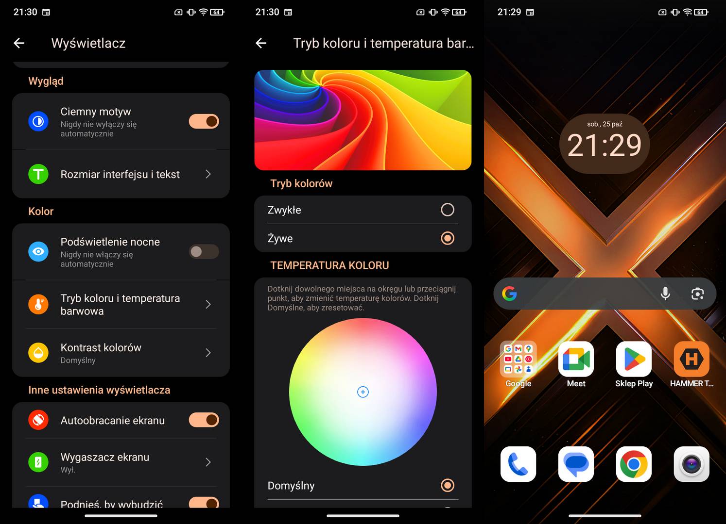 Hammer Energy X2 5G - ekran