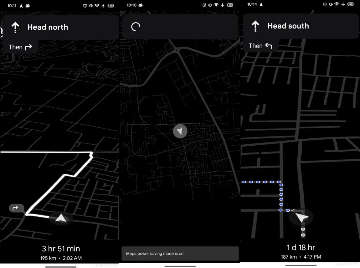 Mapy Google tryb oszczędzania energii