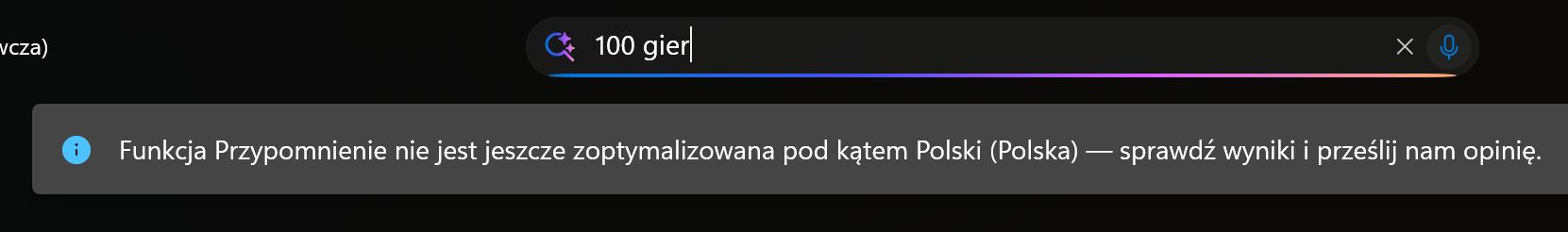 Recall nie jest zoptymalizowany pod język polski
