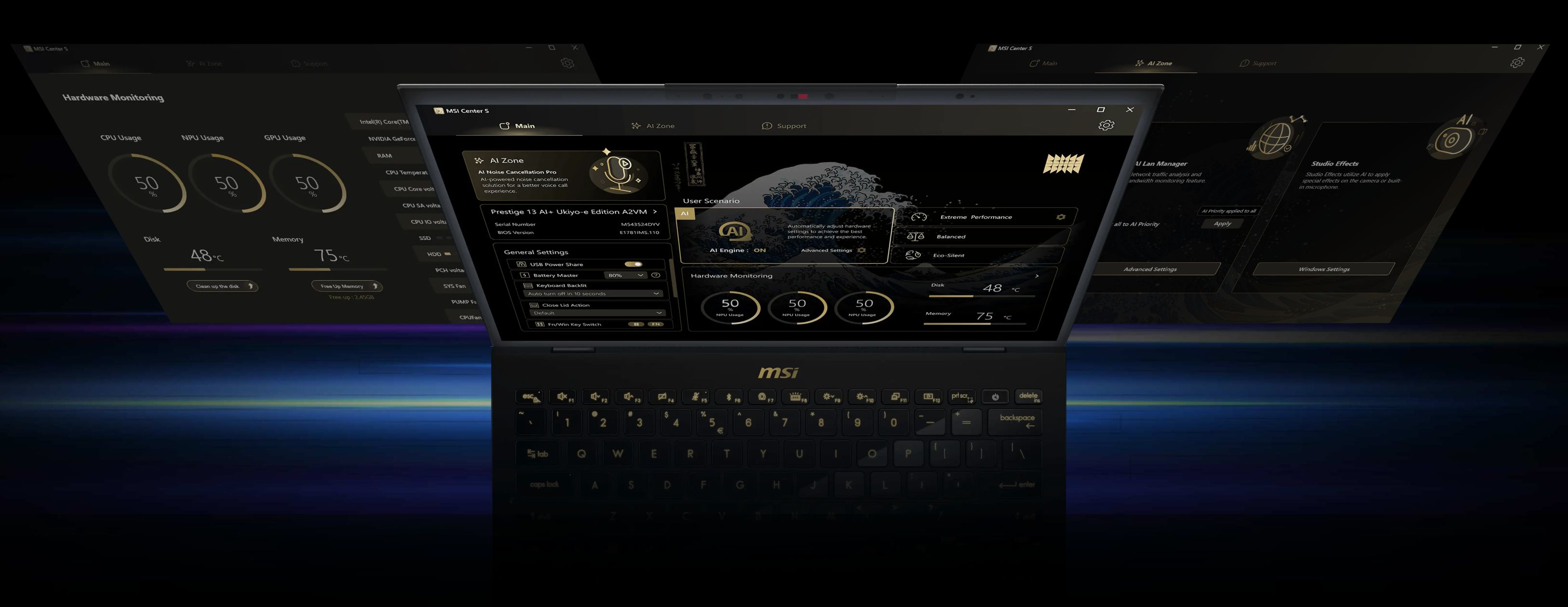 MSI Prestige 13 AI+ Ukiyo-e Edition