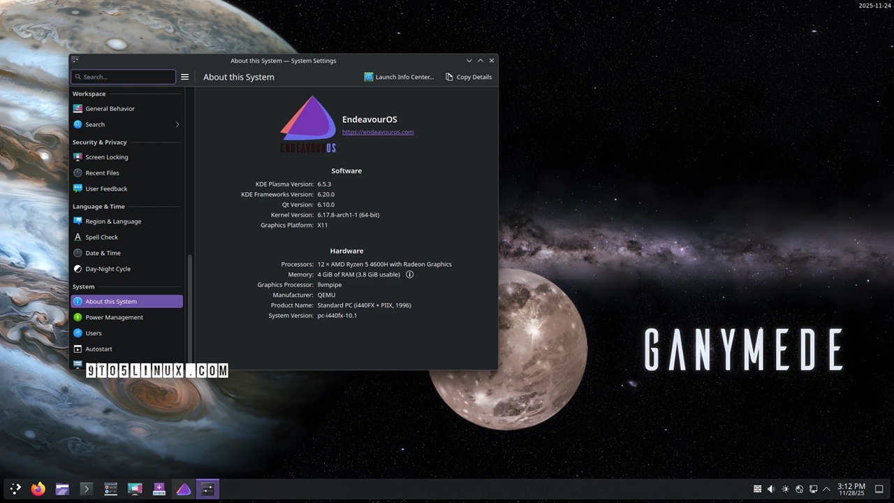 EndeavourOS Ganymede