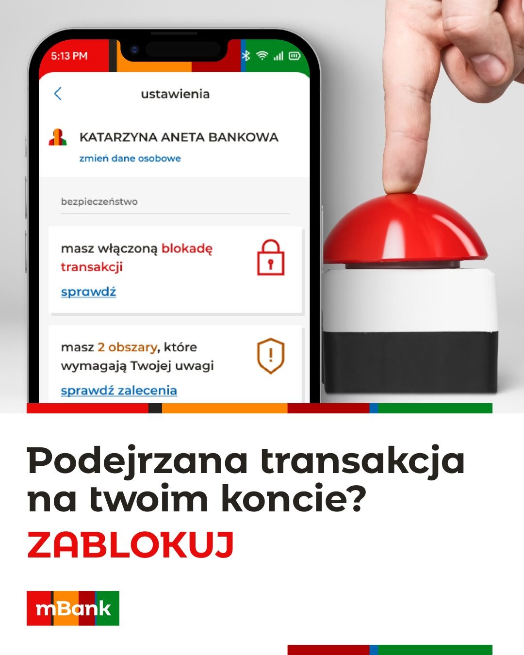 mBank blokada transakcji