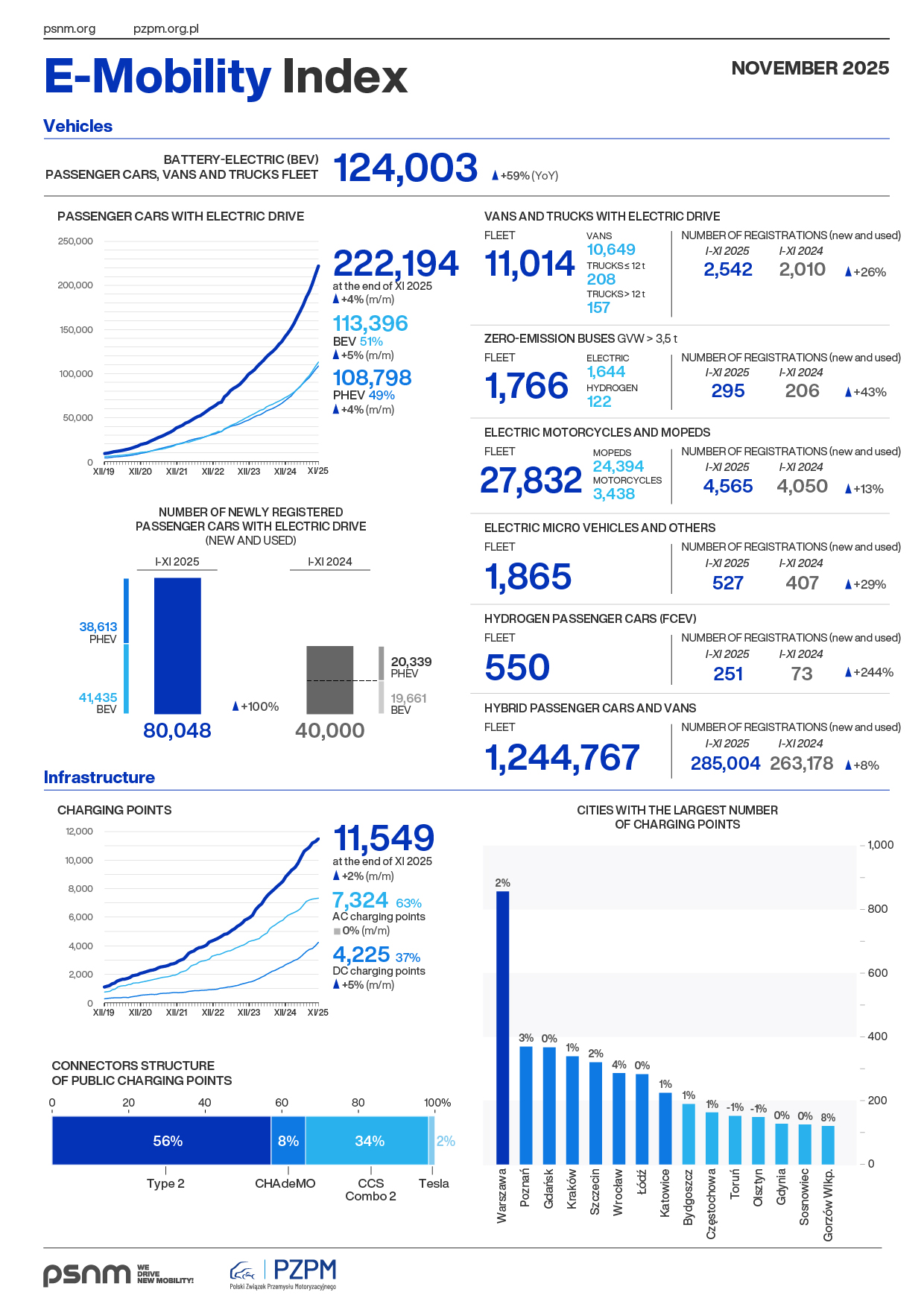 Liczba samochodów elektrycznych Polska