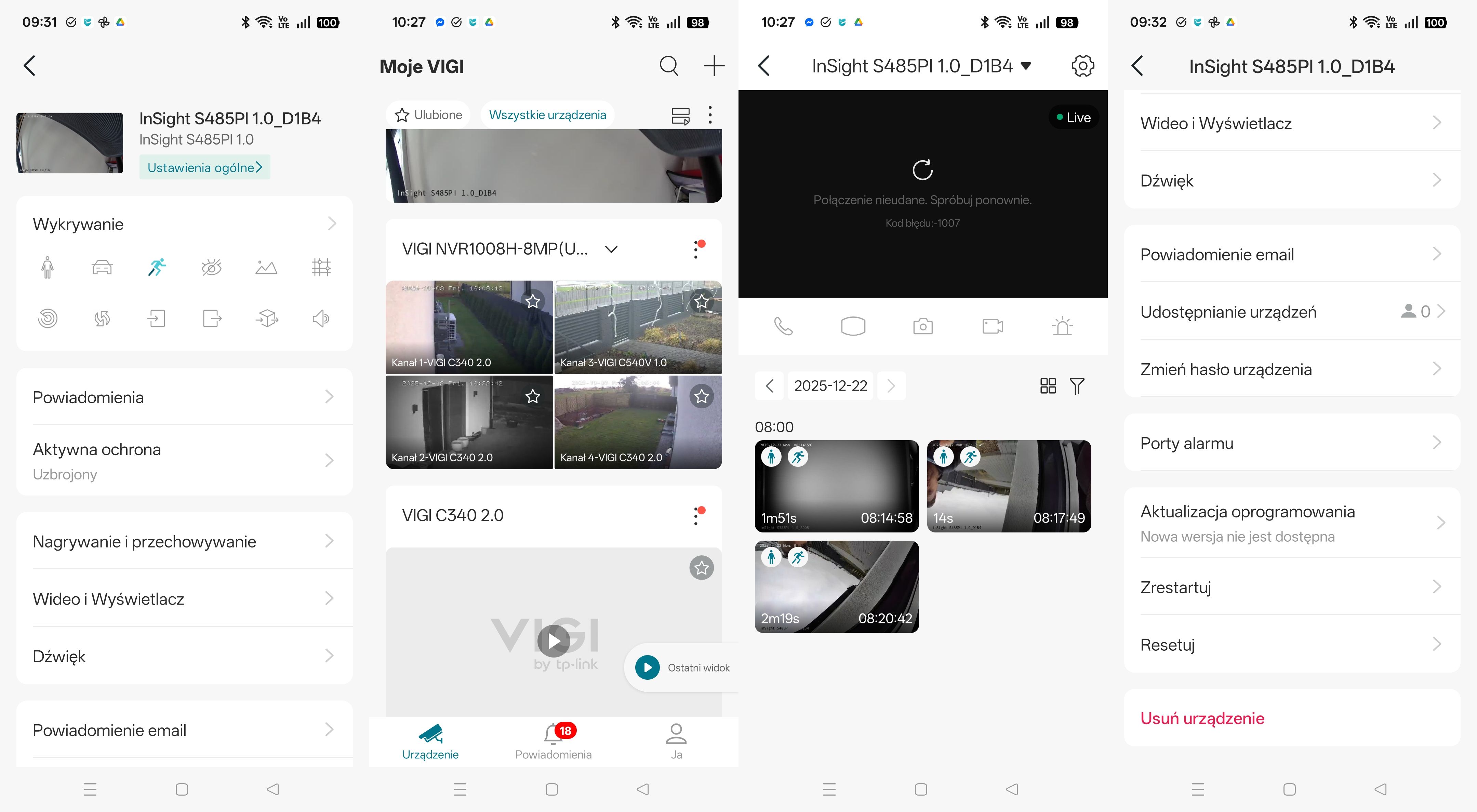 Test kamer TP-Link VIGI InSight S485PI i S385PI