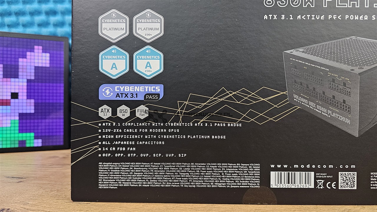 Modecom Volcano HEX 850 W Platinum